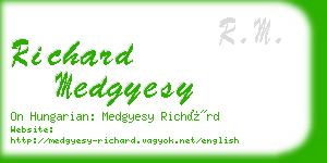 richard medgyesy business card